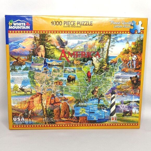 White Mountain Puzzle National Parks America 1000 pc Item #530 24" x 30" - Picture 1 of 2